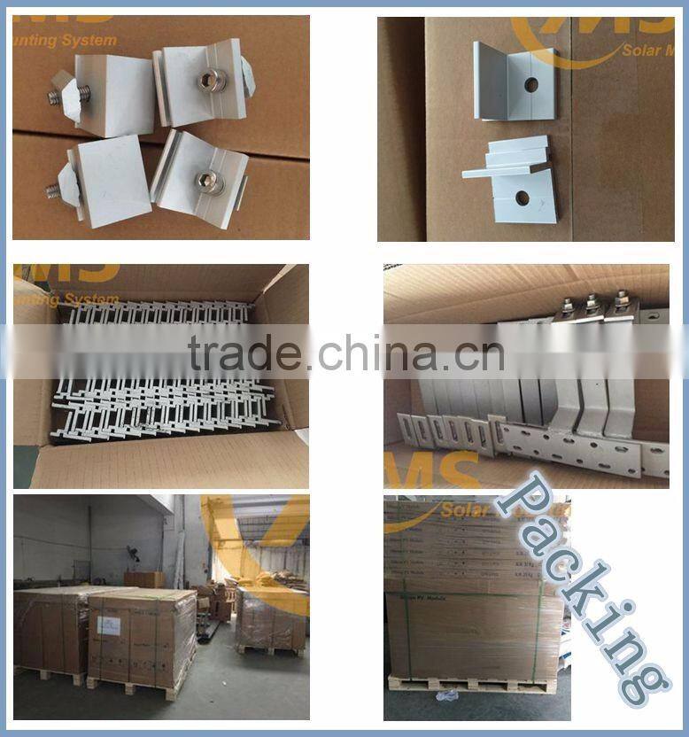 Easy installation aluminum solar panel mounting structure