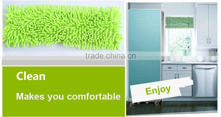 Chenille Flat Mop with Removable Mop-head, Foldable Chenille Mop