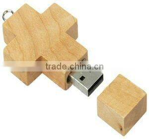 Wooden Cross Necklace USB Flash Drive
