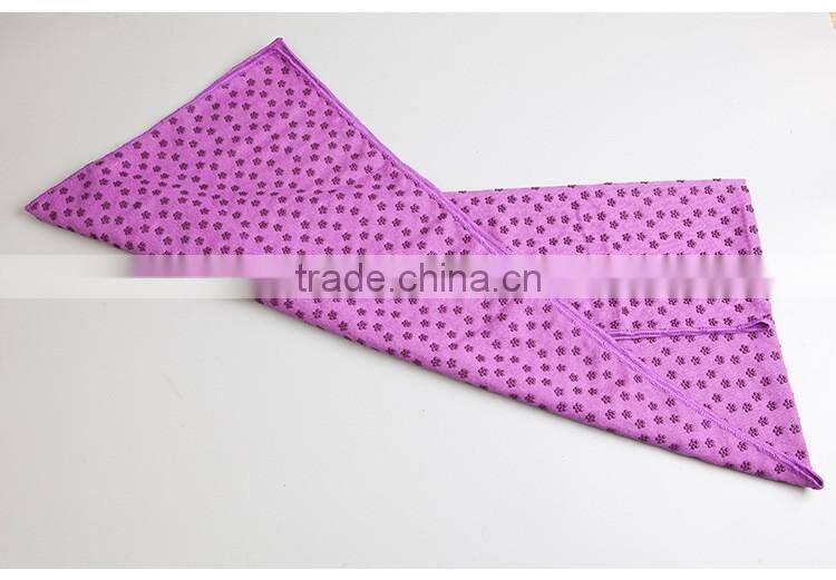 Wholesale Custom Logo Anti-slip Fibre Folding Yoga Mat Towel