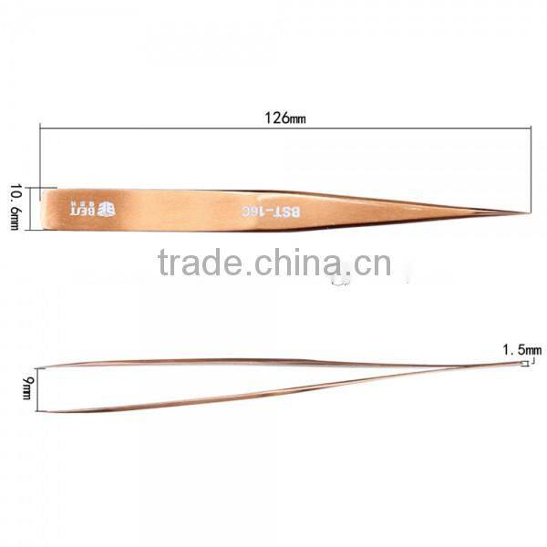 BST-16C Highly Precise Stainless Steel Tweezers for Computer Mobile Repair Tools