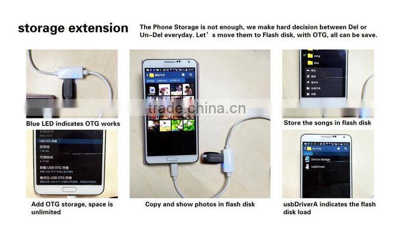 Hot! wholesale for android usb OTG USB Cable OTG AN11