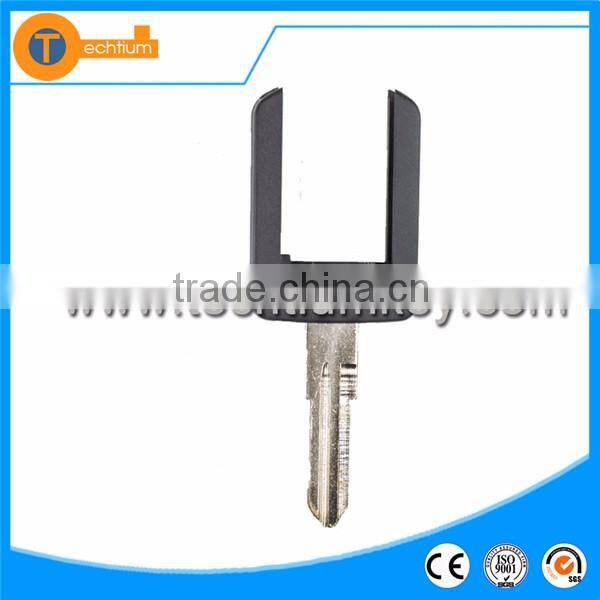 plastic 2 button remote key blank with uncut Left blade without logo with chip groove for opel zafira corsa