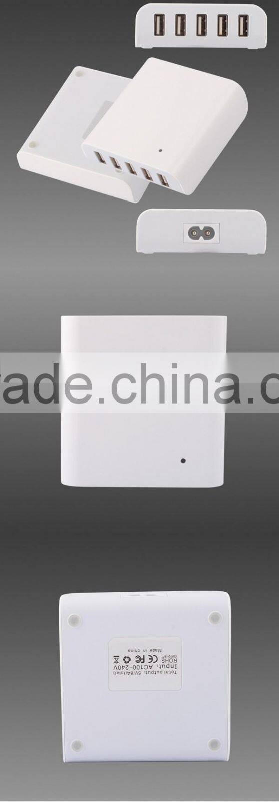 Most popular wall 5V 2A usb multi charger with 5 USB ports