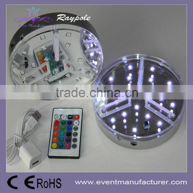 15CM Wedding table centre decoration RGB Led Centerpiece Light Base
