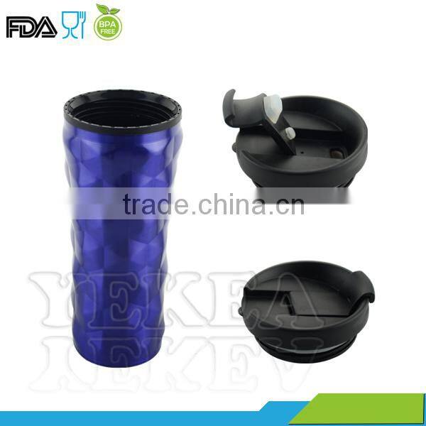 custom color stainless steel starbucks travel coffee mug with plastic lid