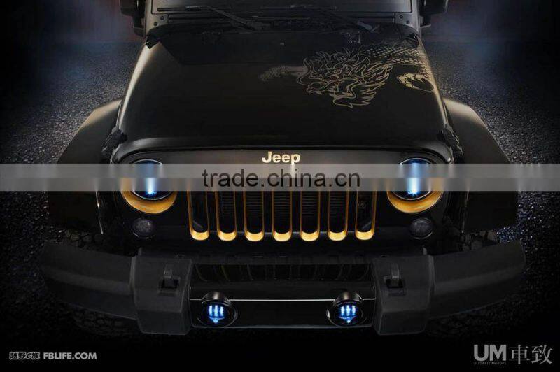 High power waterproof IP67 Hi/Lo beam 4800LM led angle eye 7'' headlight jeep