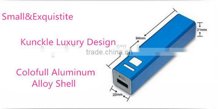 power bank 2000mah 2200mAh 2600mA universal portable lipstick charger power bank,power supply