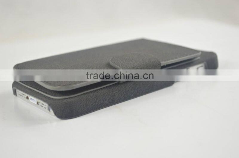 2016 Hot Sales Fashion and Simple Style Back Cover PU Leather Cases for iphone6 with Card Slots and Stand