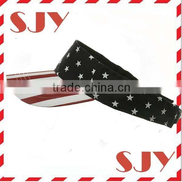 High quality custom 3d embroidery women wide sun visor cap