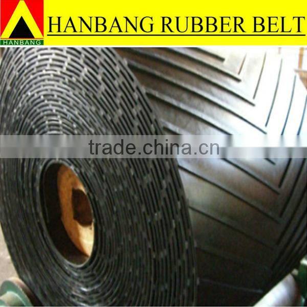 Rubber chevron conveyor belt EP500/5PLY5+2