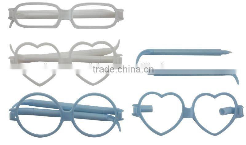 Yes novelty glasses shape ball pen/pen reading glasses/fancy pen