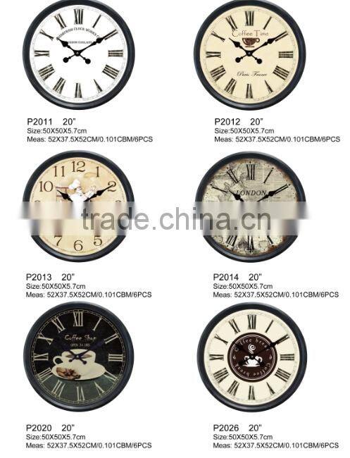 luminous best quality coffee time large 20 inch wall clock