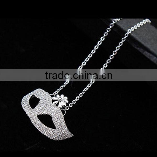 High Quality Mask Design Gold Plating AAA Zircon Necklace