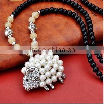 European and American fashion necklace alloy exaggerated fashion brief paragraph sweater chain necklace