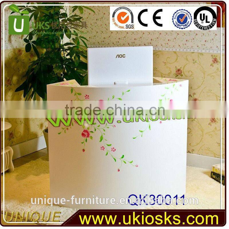 2014 China beauty salon reception desks/ reception desk/ stainless steel reception desk