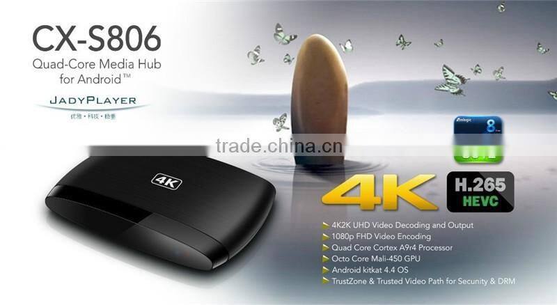 Original CX-S806 Android TV Box Amlogic S802 Quad Core 2G 8G Bluetooth 4.0 GPU Dual WiFi 4K2K 1080P XBMC KODI 14.1 IPTV CX-S806