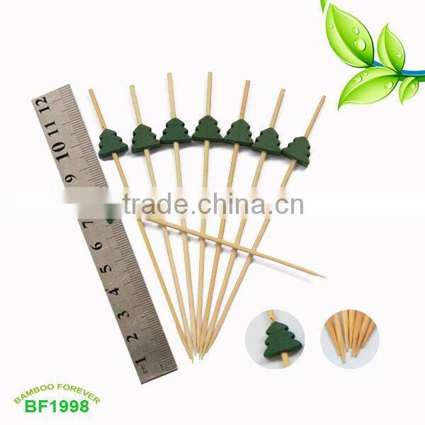 Nature 9cm green Ceda ends bamboo picks