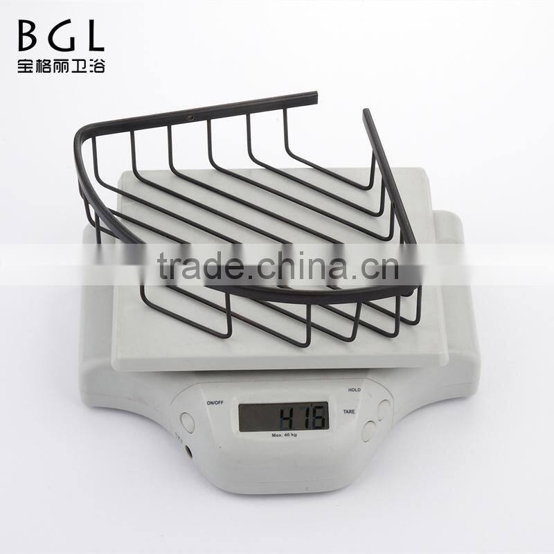 Eco-friendly style Wall mounted Bathroom accessories ORB and PVC plating Brass Corner Basket for bathroom storage