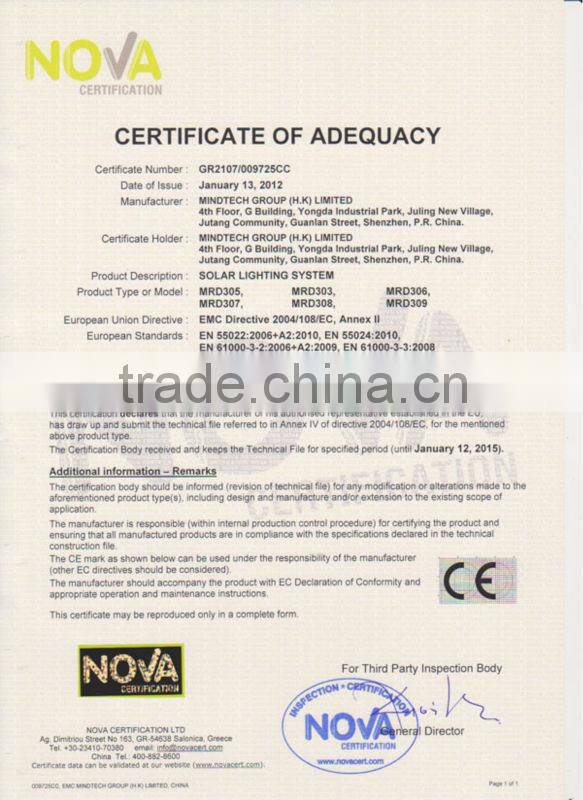 Durable and rechargable led solar light for rural and remote areas