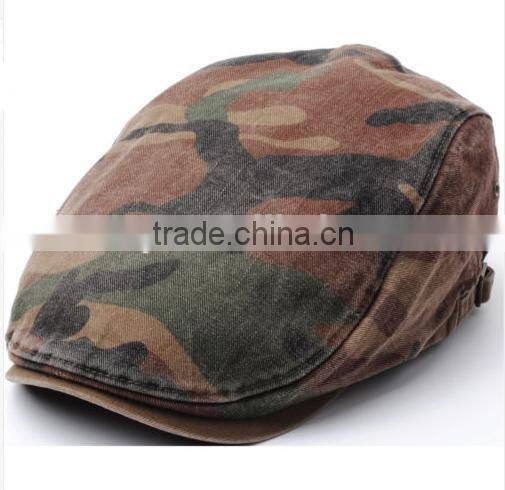 Military Style Beret Fashion Camo Newsboy Hat /Ivy Cap
