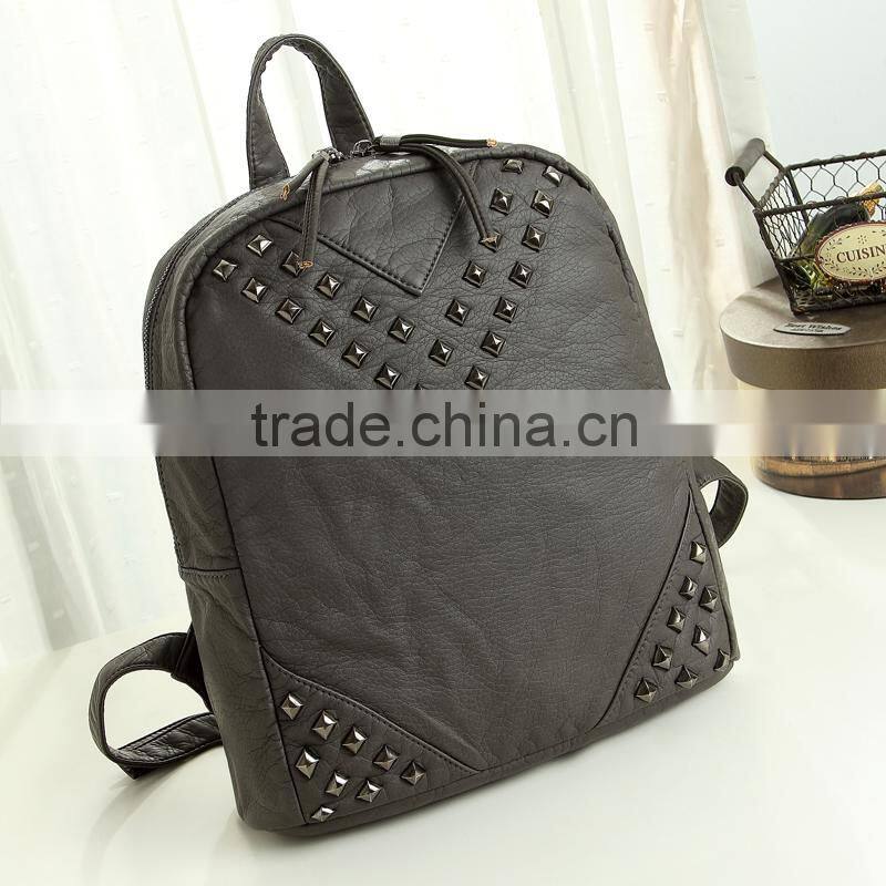 China supplier hobo satchel bags women water-washed soft leather backpack fashion 2016