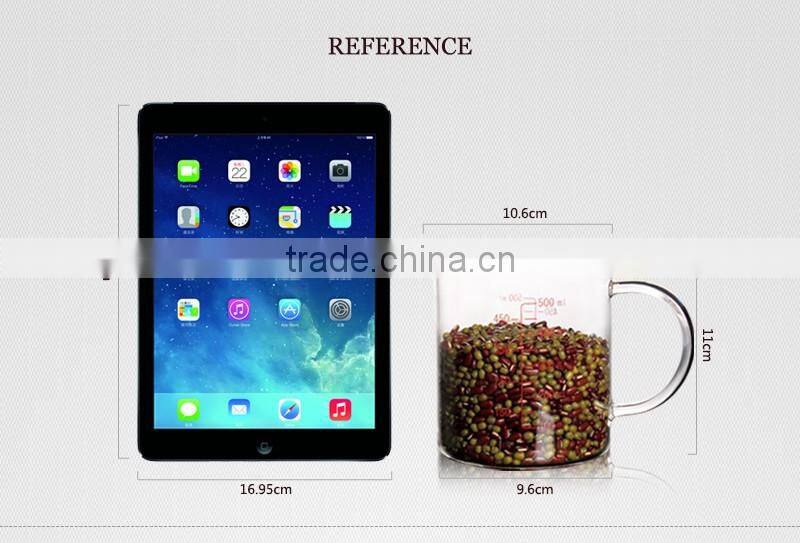 china supplier hot sell borosil single wall measuring cups for 500ml