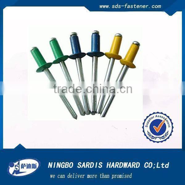 Ningbo manufacture and supplier with high quanlity best price large flange head aluminum blind rivets fasteners