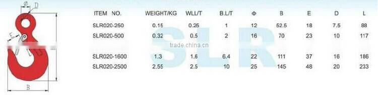 Supply Din689 hook steel zinc plated good quality Italian type lift hook