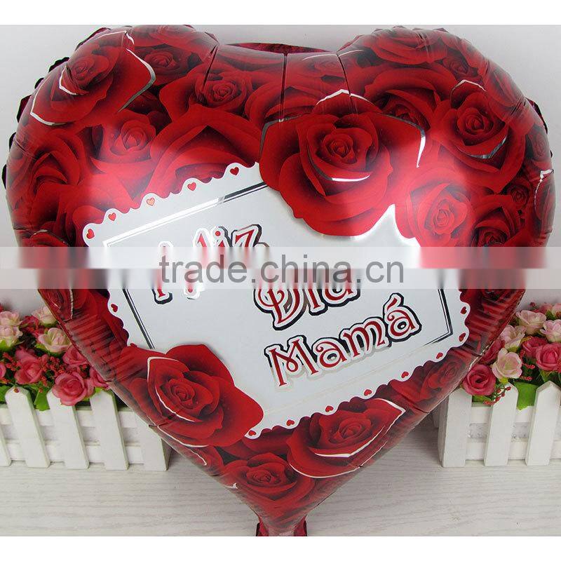 2015 spanish 18inches happy mother day balloon, foil/aluminum balloon, helium balloon for mother