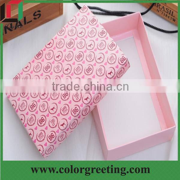 Factory customized design cardboard garment packaging