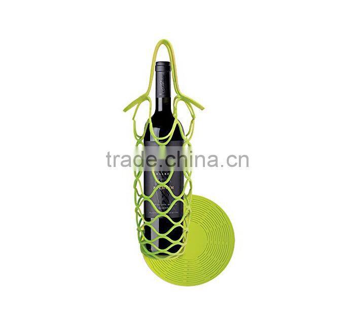 Portable novelty Silicone decorative wine bottle holders,Promotional gifts Wine bottle holders