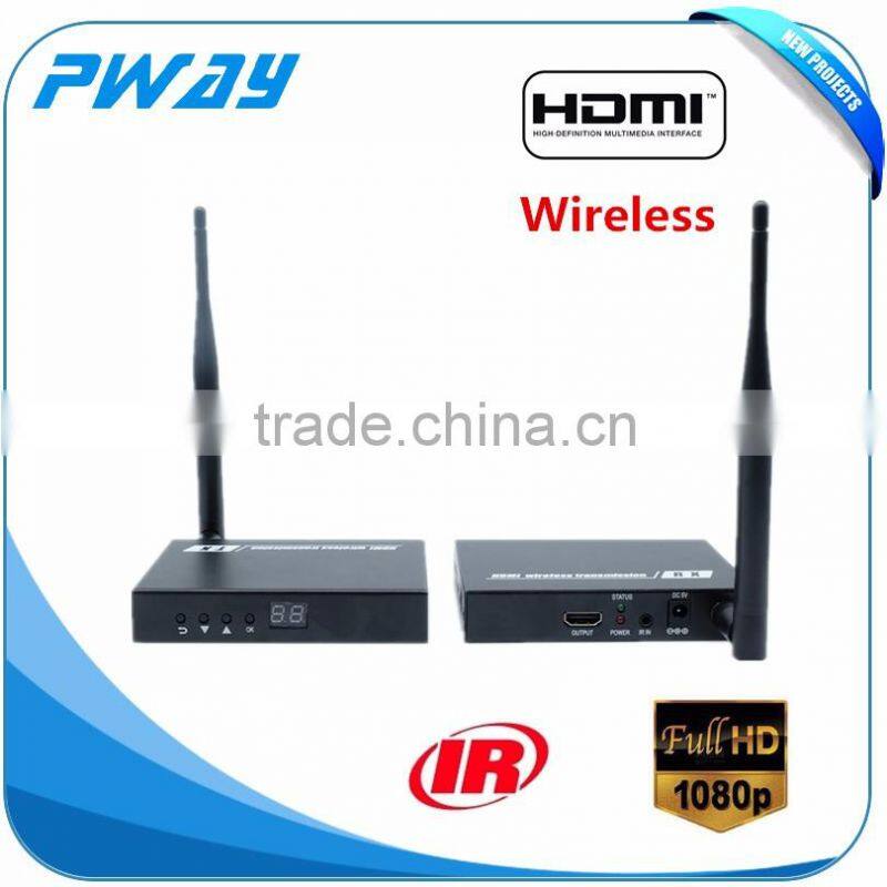 1080p wireless hdmi transmitter and receiver with H.264 and IR support loop out hdmi extender