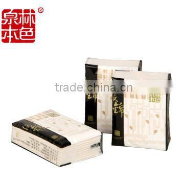 OEM good quality 210mm*210mm unbleached handkerchief paper pocket tissue