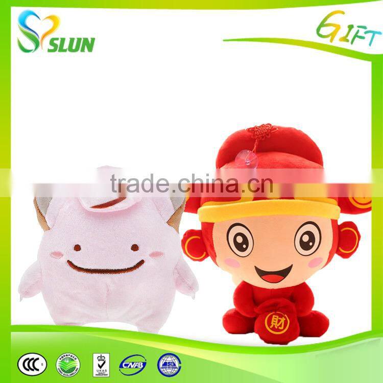 Customized hot selling funny beautiful blue mascot plush toys