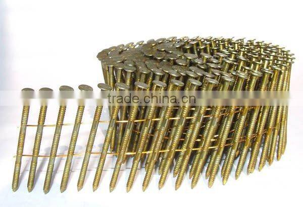 Favorable price electro galvanized pallet coil nails / common wire nail
