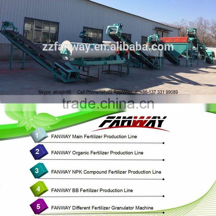 Fanway factory sell 3 tons per hour organic fertilizer production line