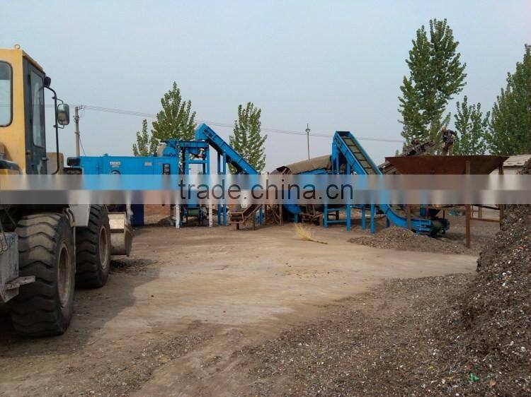 automatic sorting line for scrap steel for separating copper,aluminum, stainless steel and iron