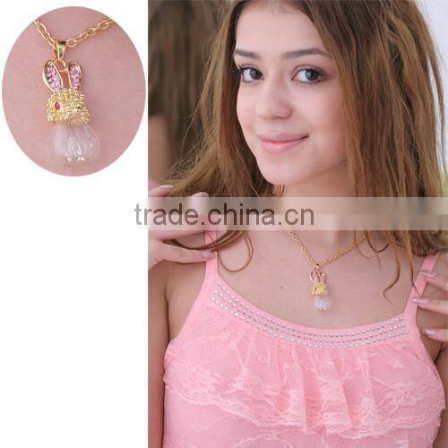 Rabbit Shape Jewelry Pendant Glass Perfume bottle jewelry