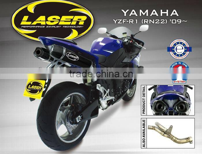 For Yamaha YZF R1 2009- Motorcycle Exhaust Pipe LASER Delta slip-on mufflerset