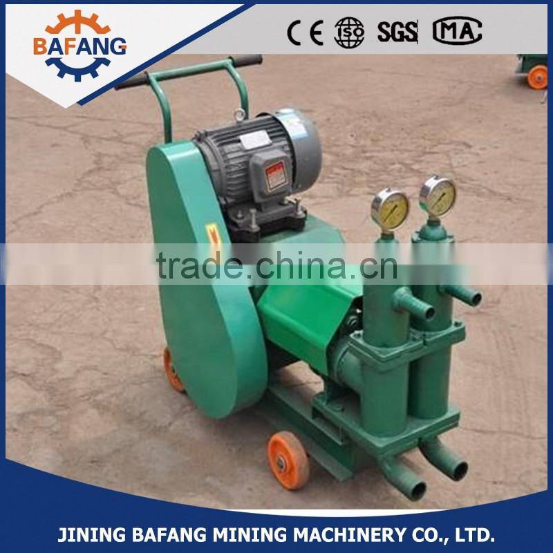 Hydraulic double piston injection pump for concrete mine use