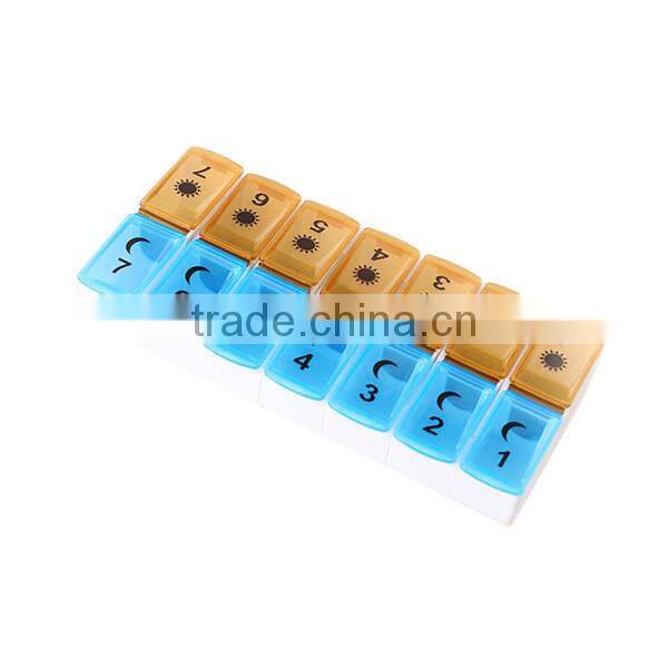 Day and Night Weekly Medicine 7 Day Pill Box