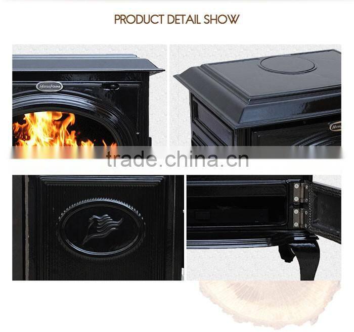 Large wood burning stove/fireplace used at winter home warming