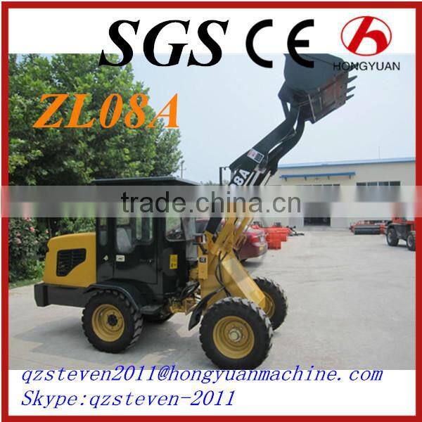 CE certificate 0.8T small agricultural wheel loader