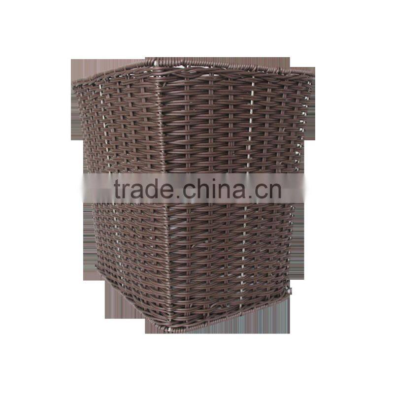 Wholesales chinese supplier PE rattan plastic laundry basket for dirty clothes