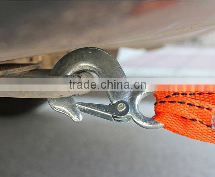 H90185 Professional auto emergency tow strap with hooks, tow rope CH-T002