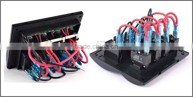 MARINE BOAT SPLASHPROOF SWITCH PANEL 4 GANG