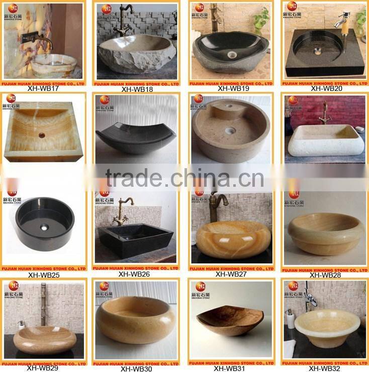 irregular shape granite stone basin with high polished