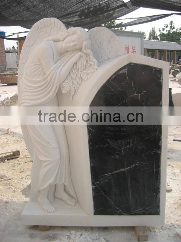European White Marble Tombstone Design