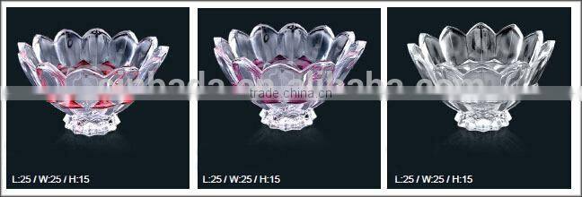 Home decoration and hotel use,louts shaped glass bowl for fruit&candy&snacks,glass tableware